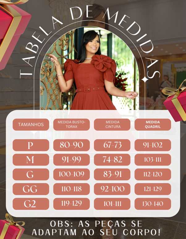 Tabela de Medidas Leidy Lair